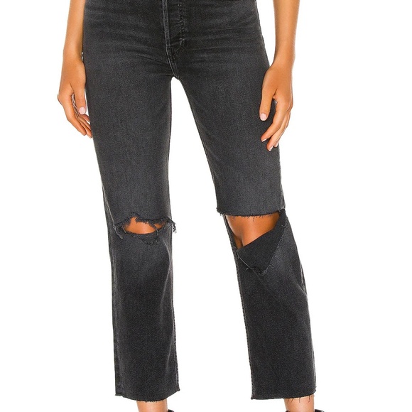 NWT Re/Done Black High Rise 70s Stove Pipe Jeans 29